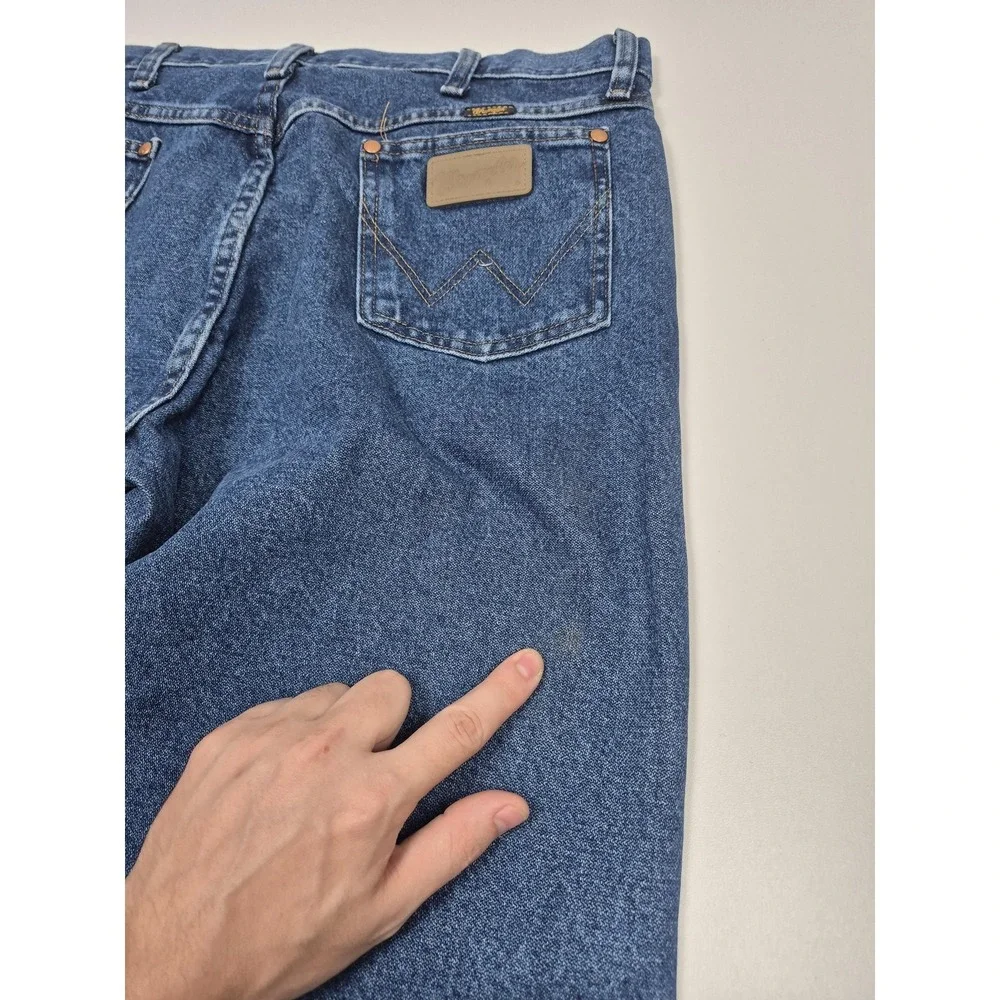 Wrangler A102 Jeans Mens 36x32 Blue Relaxed Fit Straight Leg Denim